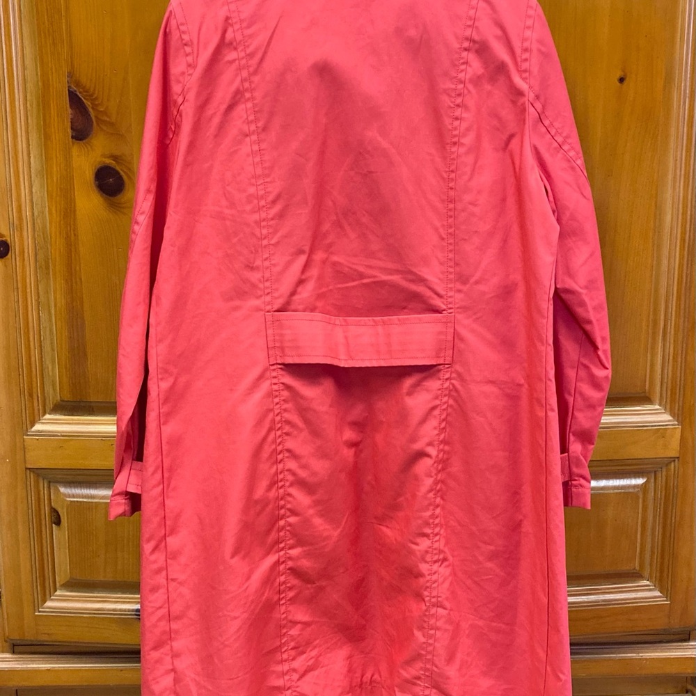 Old Navy Red Cotton Trench Coat 100% Cotton Size XL - Picture 2 of 5
